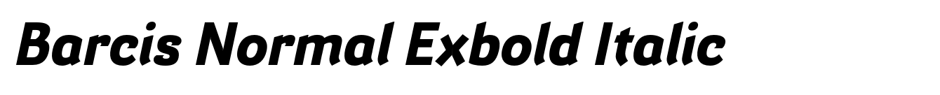 Barcis Normal Exbold Italic image